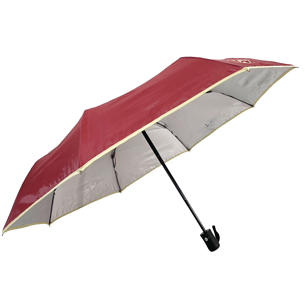 Ovida Tshiab Windproof Peb-Fold Tsis Siv Neeg qhib thiab kaw UV tiv thaiv Umbrella Folding Gift Umbrella rau nag thiab hnub
