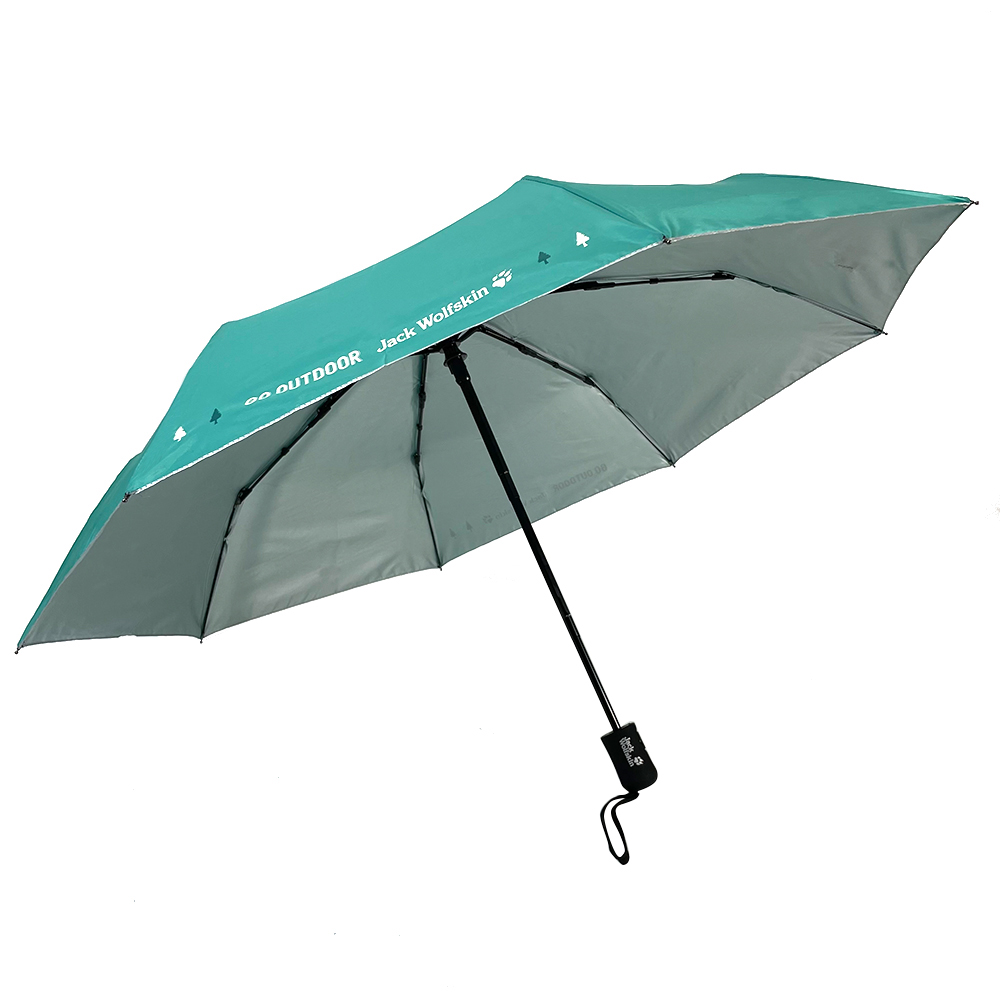 Ovida commercial anti uv automatic open sun rain travel market black rubber handle umbrella with custom logo prints