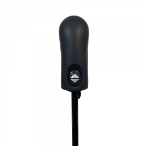 OVIDA 3-преклопен чадор Целосно автоматски отворен и затворен чадор Црно-бел чадор со пруги