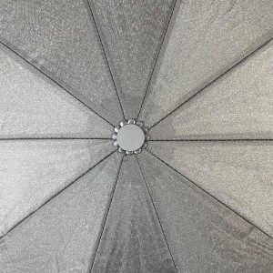 OVIDA 3-skladací dáždnik s 10 rebrami Rukoväť v tvare J Špičkový dáždnik s logom Dáždnik na mieru