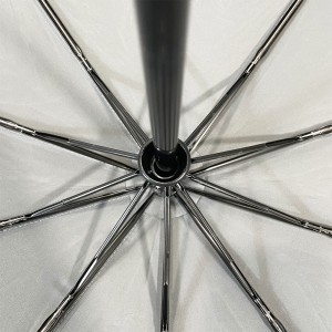 Ovida 25-palcové prispôsobené reklamné logo Potlač skladateľný automatický dáždnik silný odolný proti vetru Predám automatický otvárací 3 skladací dáždnik