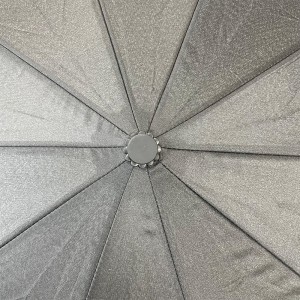 Ovida, mànec de cultura xinesa negre complet d'alta qualitat, tres paraigües de viatge a prova de vent plegables amb obertura automàtica Tancament automàtic 3 plegables