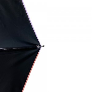 Parapluie Ovida à 3 pliages avec parapluie à motif de montagne rose pour coffret cadeau