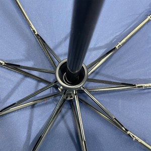 Ovida 21 Inch 9 Ribs Folding Umbrella Single Color Fabric Logo ឆ័ត្រផ្ទាល់ខ្លួន
