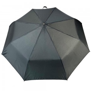 Ovida 3-fold Umbrella Pongee Fabric អាចជា Logo ឆ័ត្រផ្សព្វផ្សាយតាមតម្រូវការ