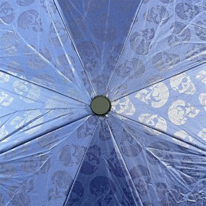 Πτυσσόμενη ομπρέλα Ovida Μοναδική ομπρέλα με μοτίβο κρανίου και λαβή ομπρέλας υψηλής ποιότητας