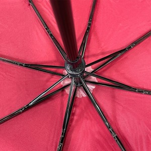 Ovida 3-vikt paraply Pongee tyg med mjukt rörpassat anpassat paraply