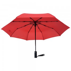 Ovida 3-zložljiv dežnik, dvojni sloj, močan dežnik, odporen proti vetru, promocijski dežnik