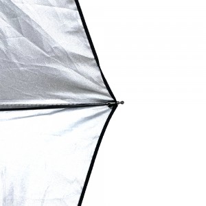 Ovida salokāms lietussargu pongee audums ar sudraba pārklājumu UV aizsardzības lietussargs pielāgots lietussargs