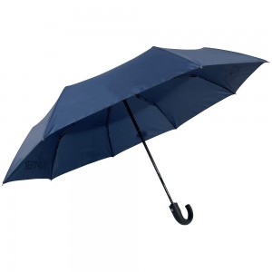 Ovida saliekamais lietussargs J formas rokturis Īpaša dizaina lietussargs Pārnēsājams lietussargs ar logotipu
