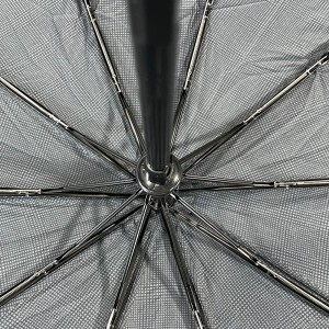 Ovida 23 დიუმიანი 10 ნეკნიანი დასაკეცი ქოლგის ლოგო მორგებული ქარგაუმტარი ქოლგა სპეციალური ჩანთით