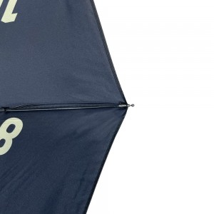 Paraguas plegable Ovida de 21 pulgadas y 8 costillas, paraguas de protección UV impreso con patrón de números especiales