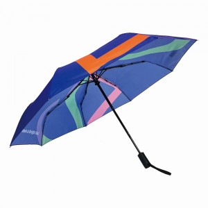 Ovida 21inch 8ribs Folding Umbrella پرنٽ ٿيل رنگين نموني سان ڪسٽم لوگو Umbrella