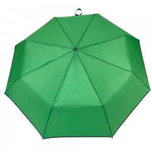 Ovida 3 つ折り傘ソフトパイピングロゴカスタマイズされたプロモーション傘にすることができます