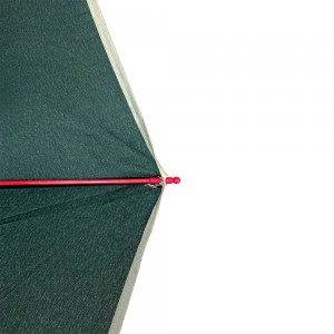 Ovida 3-преклопен чадор Црвен стаклени ребра Прилагоден чадор со лого Уникатна торба