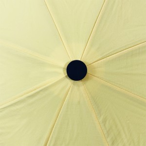 Ovida volautomatische opvouwbare paraplu houten handvat pongee stof lichte kleur met logo
