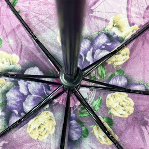 Ovida 21inch 8ribs polyester stof aangepast patroon paraplu met logo groothandel