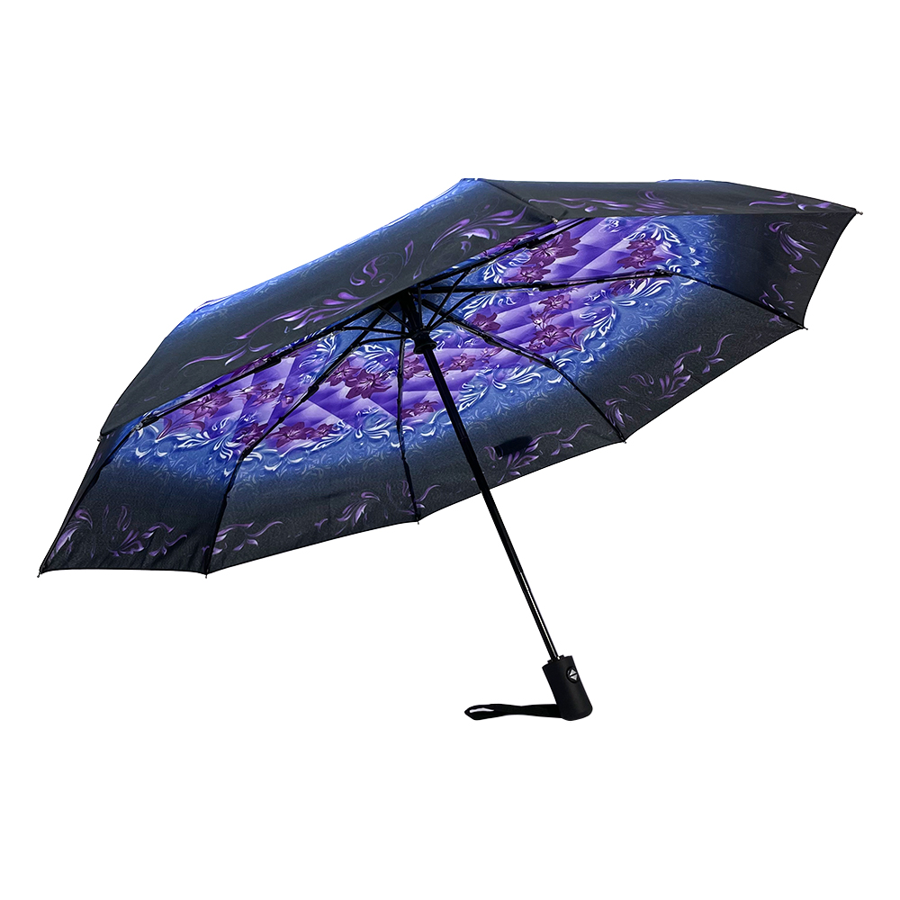 Овида кишобран са 3 преклопа, јефтини кишобран на велико, прилагођени логотип, рекламни кишобран Истакнута слика