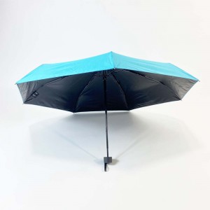Ovida mini skėtis su pritaikytais UV spinduliais atspariais dangaus mėlynais lengvais piniginės krepšio skėčiais
