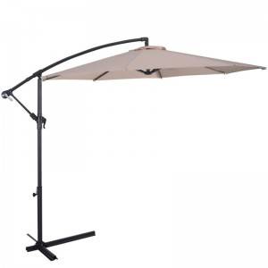 3m * 8ribs Lussu jintrewa barra patio cantilever parasol umbrella tal-ġnien