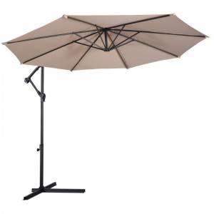 3 м*8 ребра Луксозен сгъваем чадър за открит двор конзолен градински чадър