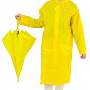 Ovida Cheap Adult Raincoat Overall Heavy Duty Дъждобран PVC Рециклиране Използвайте Екологично Жълто Дъждобран