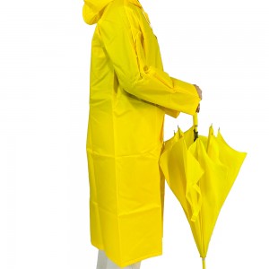 Ovida Murah Jas Hujan Dewasa Gemblengna Heavy Duty jas hujan PVC Daur ulang nganggo Eco-friendly Yellow Rain Gear