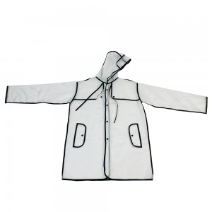 Ovida Brand New Transparent Style waterproof Fashion PVC Rain Coat jacket කාන්තා පිරිමි ගැහැණු පිරිමි Raincoat අද්විතීය වැහි කබාය