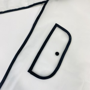Ovida marca nuevo estilo transparente impermeable moda PVC lluvia capa chaqueta mujeres hombres niña niño impermeable único capa de lluvia
