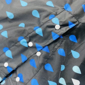 Ovida super kwaliteit wetterpoef anty-drop pongee stof mei kleurferoaring magyske reinjas foar húshâldlik gebrûk