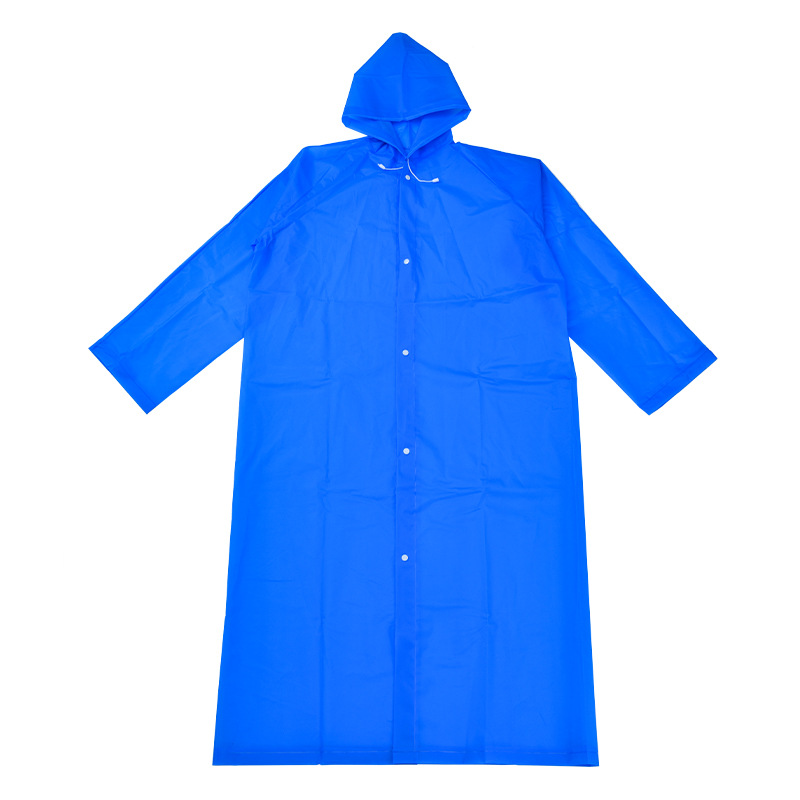 Ovida Blue Fashion Adult Women Men Waterproof Long Raincoat Hooded Para sa Outdoor Hiking Travel Fishing Climbing Thickened