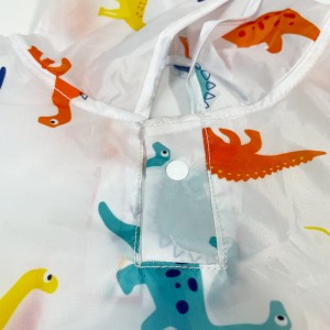 Ovida ყველაზე იაფად მიმზიდველი დიზაინის მორგებული ფერის შეცვლა დინოზავრის საბავშვო საწვიმარი კოსტუმი წყალგაუმტარი ჯადოსნური წვიმის ქურთუკი
