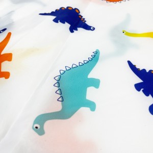 Ovida Goedkoopste schattige ontwerp aangepaste kleurverandering dinosaurus voor kinderen regenjas pak waterdichte magische regenjas
