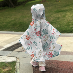 Ovida Gražus gražus gėlių dizainas Lietaus kostiumas lauke Lietaus dėvėjimas Lietaus paltai vaikams Moteriškas sulankstomas lietpaltis