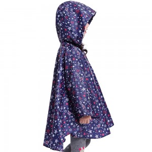 Ovida Outdoor Travel EVA PVC Fabric Fashion Eco-Friendly Portable Raincoat foar fjouwer jier âlde bern