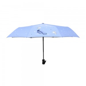 Ovida 자동 귀여운 지퍼 쇼핑백 프로모션 휴대용 여행 케이스 미니 접이식 토트 우산