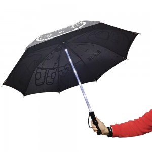 „Ovida“ skėtis su „Torch Light Tech“ Naujas skėtis, spindintis ryškiai, pritaikyti LED šviesos skėčiai
