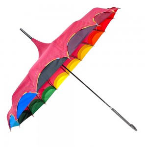 Ovida oanpaste paraplu moade koepelfoarm toer paraplu's Wedding Designer Pagoda paraplu's