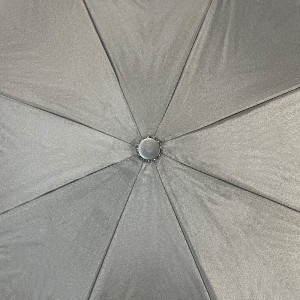 Ovida all'ingrosso logo personalizzato stampato doppio tessuto antivento a forma di J manico capovolto ombrello antipioggia rovesciato