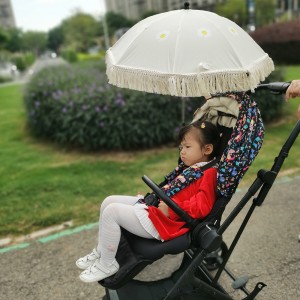 Ovida Bayi Lucu Payung China Outdoor Payung Pantai untuk Anak-anak Bayi Cover Payung Pantai dengan Jumbai Kereta Dorong Bayi Payung