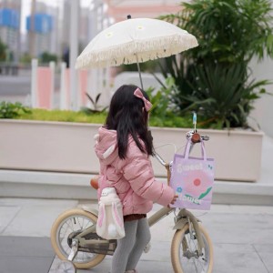 Ovida Cute Baby Umbrellas China Outdoor Beach Laima Don Yara Baby Rufe Tekun Laima Tare da Tassels Baby Stroller Umbrellas