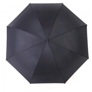 Ovida Duebelschicht ëmgedréint Regenschirm mat Blat gedréckt fir Kaddo a Reklamm personaliséiert Design
