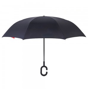 Ovida ombrellë e pasme me dy shtresa me fletë e printuar për dhurata dhe reklama Dizajn i personalizuar