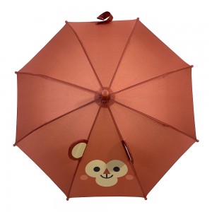 OVIDA 15 Inch 8 Ribs 3D Eti Animal Cute Mini Umbrella Safe Afowoyi Ṣii agboorun awọn ọmọde