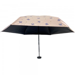 Ovida lluvia y sol proteger japonés vintage 5 paraguas UV plegable