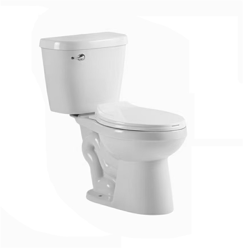 Powerful flush Siphonic Two-piece Elongated Bowl Toilet, Side lever Featured Image