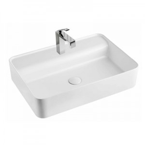 Modern Porcelain Above Counter White Ceramic Bathroom Vessel Sink,Art Basin Wash Basin for Lavatory Vanity Cabinet