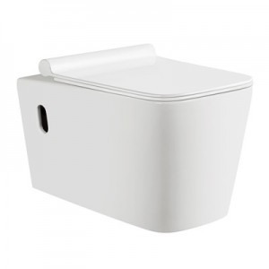 China wholesale Pan Size - Collision type flush Wall-hung toilet with slow down seat cover – Ouweishi