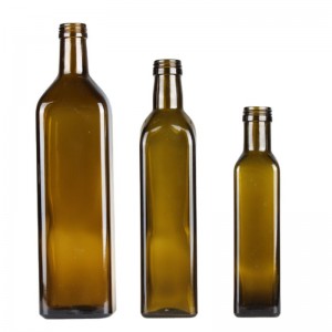 100ml 250ml 500ml 750ml 1000ml Cooking Food Grade Empty Marasca Edible Amber Olive Glass Oil Bottles with Lid