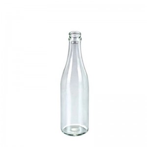 250 ml skaidraus alaus butelio spiritinis gėrimas stiklinis butelis su užsukamu arba vainikiniu dangteliu